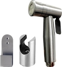 Stainless Steel Bidet Sprayer Head with Two Spray Functions & Shower Holder Kit
