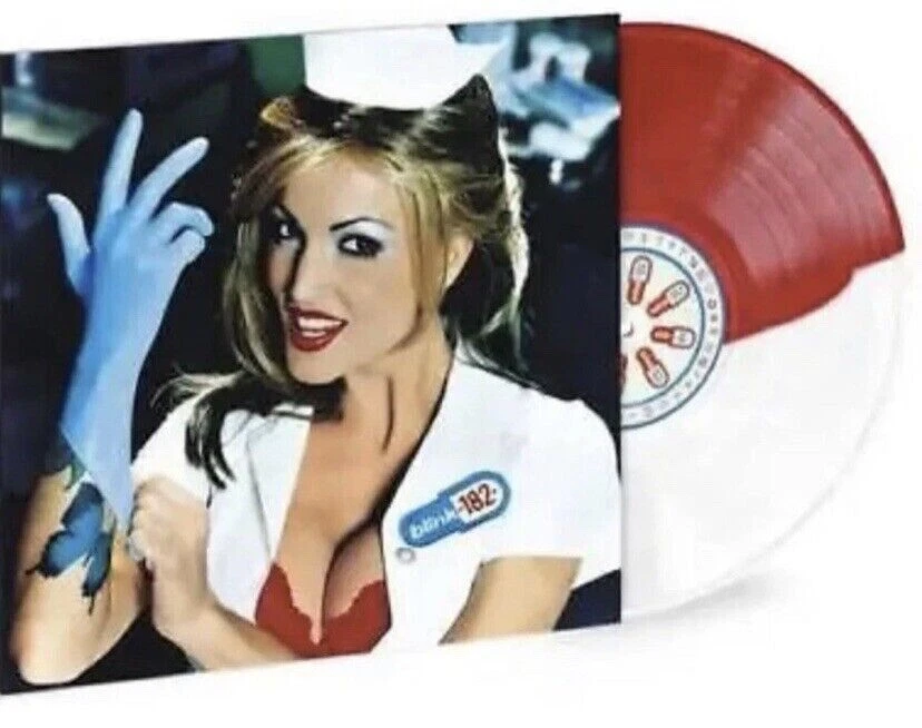 BLINK-182 RARE *EXPLICIT* ENEMA OF THE STATE LIMITED ED RED/WHITE SPLIT VINYL NR - Image 2 of 4