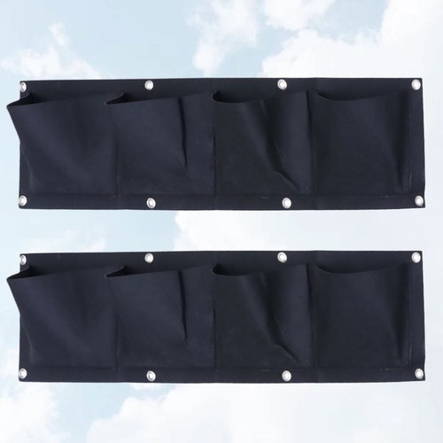 2 Pcs Fence Herb Planter Pouch Hanging Outdoor Wall Planting Bag eBay
