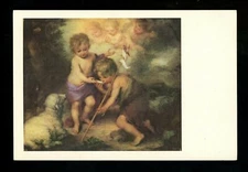 Aviation airplane chrome postcard Iberia Airlines Spain Madrid Mural Museum AD