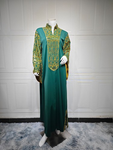 Middle East Women Modest Sequins Kaftan Dress Arab Party Luxury Abaya Maxi Robe - Picture 22 of 38