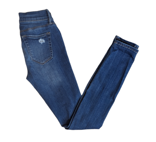 PacSun Womens Medium Wash Denim Distressed Blue Jean Skinny Jeggings Sz 22 - Picture 4 of 4