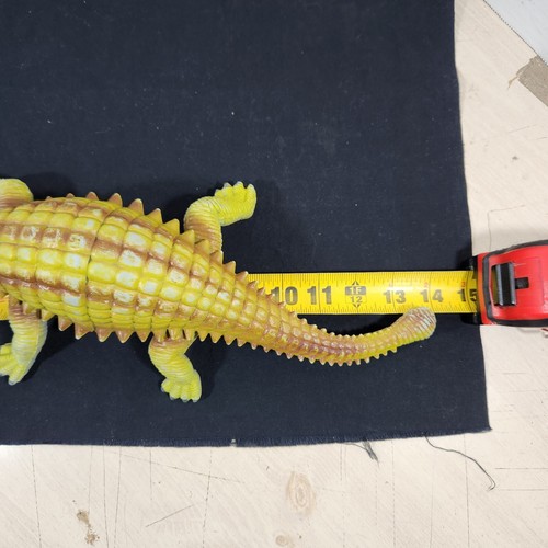 Vintage 1986 Large Yellow Brown Ankylosaurus 14" PVC Dinosaur Figure - Picture 11 of 23