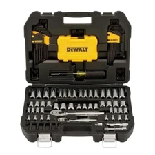 DeWalt DWMT73801 1/4 in and 3/8 in Mechanics Tools Kit and Socket Set 108 Piece