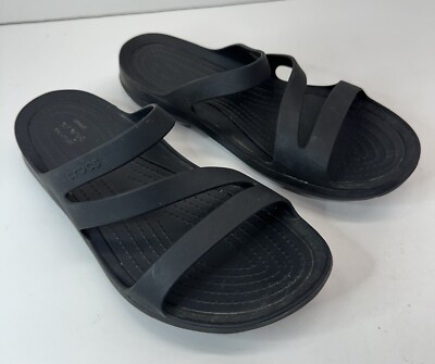 Crocs Women's Swiftwater Sandal Size Black Lightweight Water