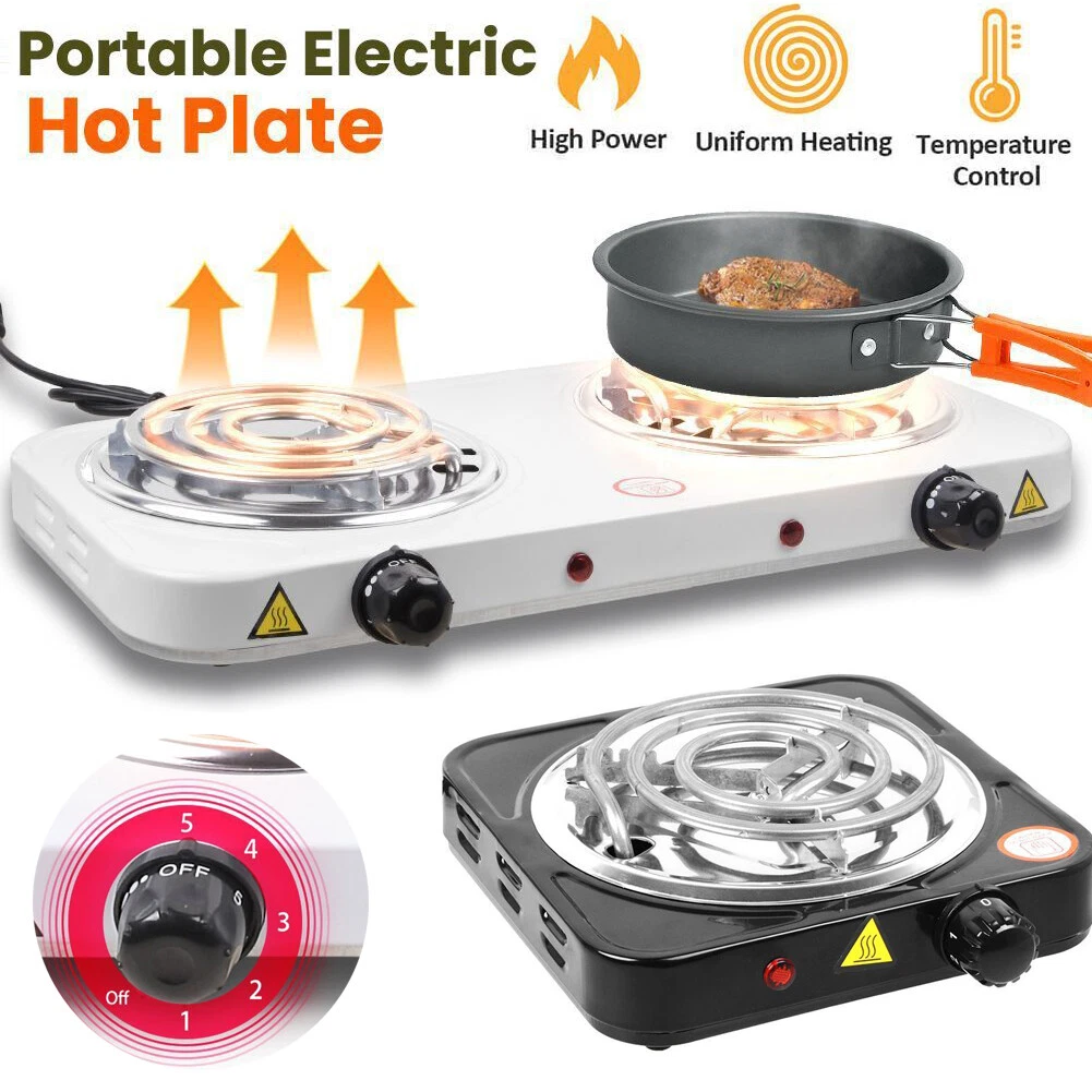 Portable Single/Dual Electric Stove Burner Travel Compact Small Hot Plate  Dorm | eBay