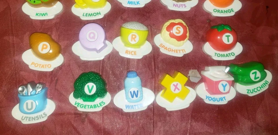 Vtech A-Z ABC Alphabet Food Fun Refrigerator Magnets COMPLETE  - Image 3 of 4