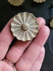 4 Keeler KBC Rosette Knobs Brass Drawer Cabinet Pulls 1 3/8" White Washed