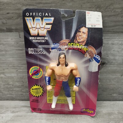 【激レア】 wwe ブリティッシュブルドッグス フィギュア BRITISH BULLDOG WWF Bend Ems Just Toys 1995 series 2 wwe