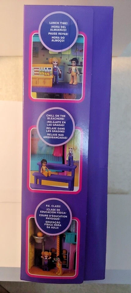 Juego Polly Pocket Pollyville Mighty Middle School con accesorios Mattel NUEVO Foto 4 de 4