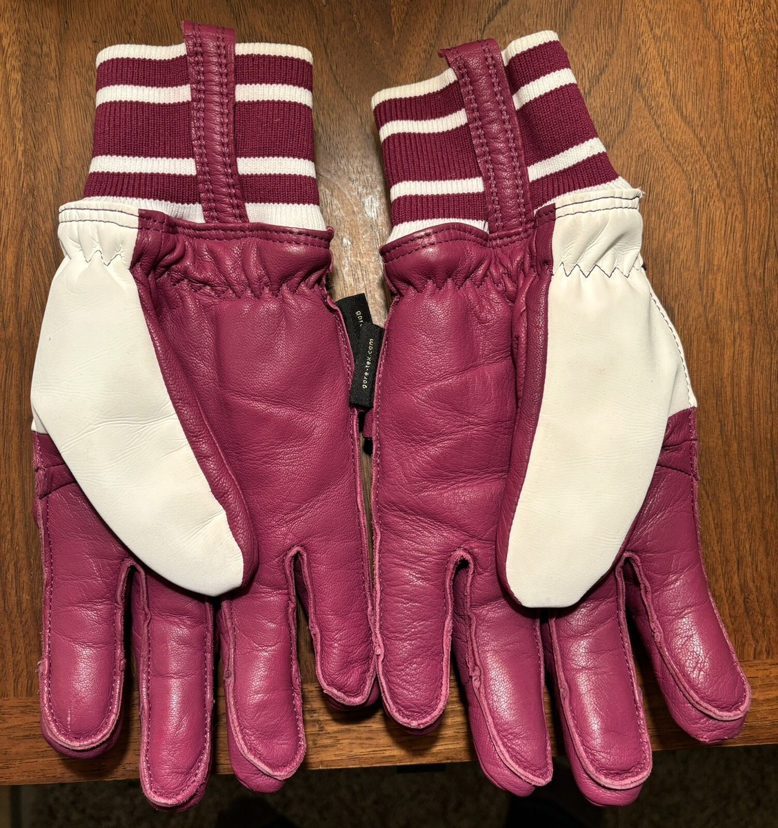 Vintage Oakley Factory Pilot Gloves sz Small Purple Goat Skin GORE