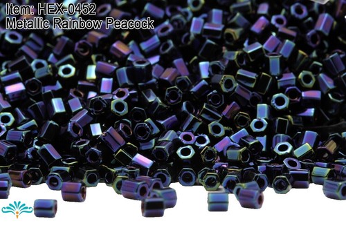 Miyuki Hexagon 2 Cut 11/0 Metallic Purple Iris Hex-0454 | eBay