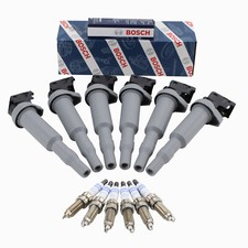Bosch 6 Ignition Coils & 6 Double Platinum Sp...