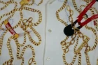 SUPREME GOLD CHAINS NEUF Taille XL Chemise boutonnée Bolt Cutters NYC AVEC AUTOCOLLANT L/S