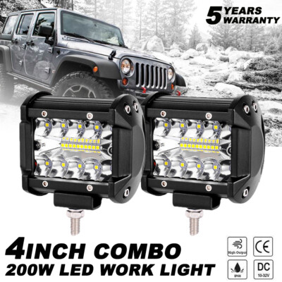 4X6 inch LED Work Light Bar Hi/&Lo Beam Headlights Offroad Driving Fog 4WD UTE US