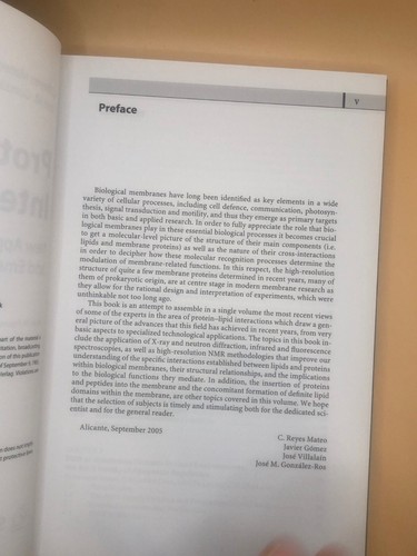 Protein Lipid Interactions SPRINGER BIOPHYSICS Mateo, Gomez, et al. - Picture 5 of 17