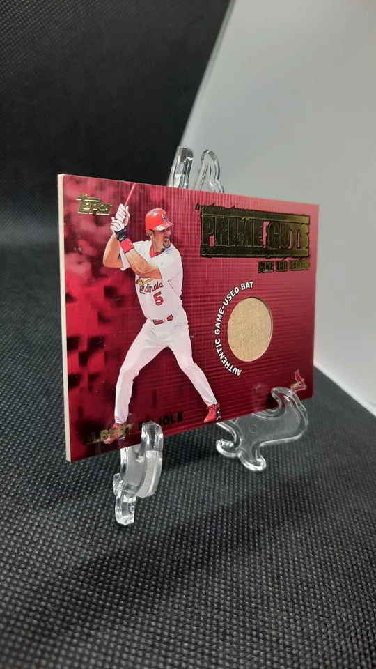  2003 TOPPS PRIME CUTS PINE TAR RELICS GU BAT ALBERT PUJOLS CARDINALS #ED /200 - Image 3 of 4