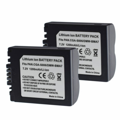 2X Battery for PANASONIC Lumix DMC-FZ18 DMC-FZ28 DMC-FZ30 FZ35