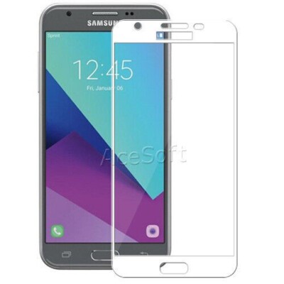 [White Frame] Explosion-Proof Screen Protector f Samsung Galaxy J3 Emerge J327P
