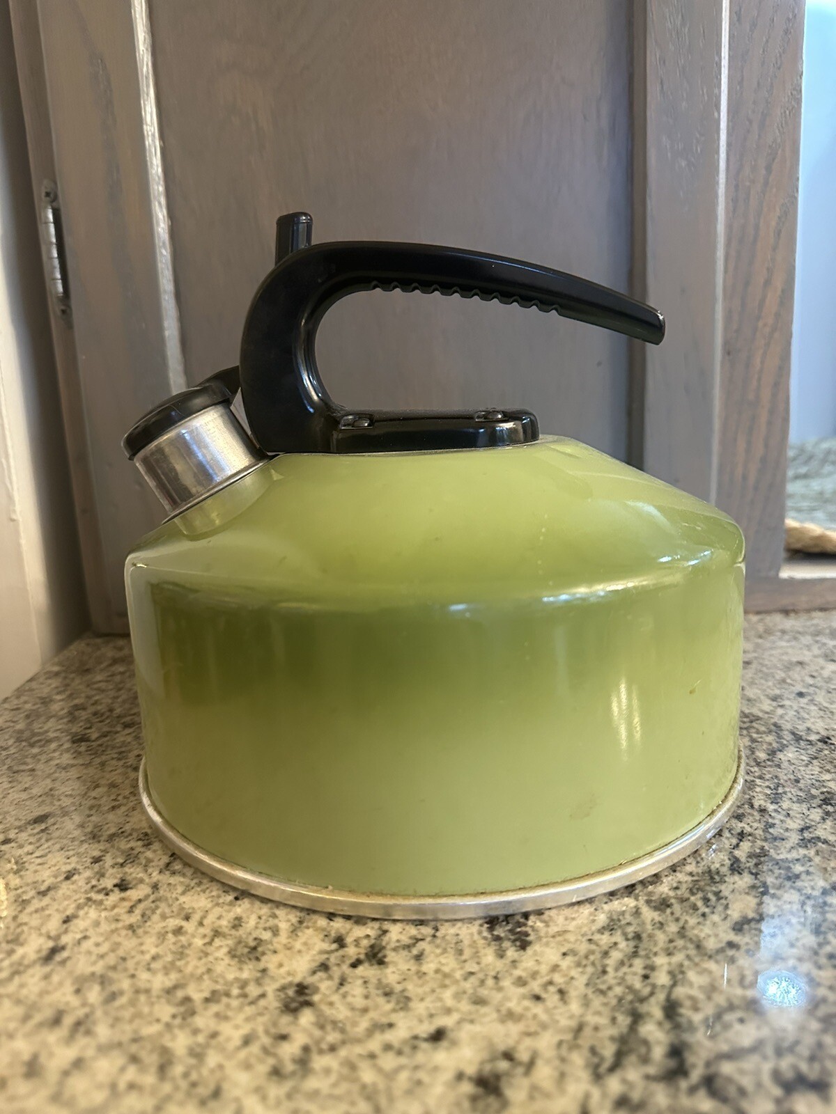 Vintage 1970s Avocado Green Whistling Tea Kettle 2 1/2 Quart eBay