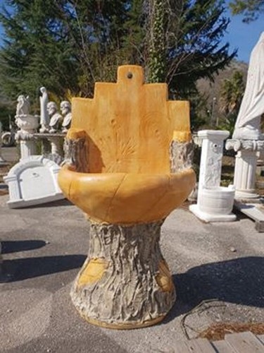 FONTANA A MURO DA ESTERNO PER GIARDINO EFFETTO LEGNO IN CEMENTO MARMO E PIETRA - Foto 5 di 12