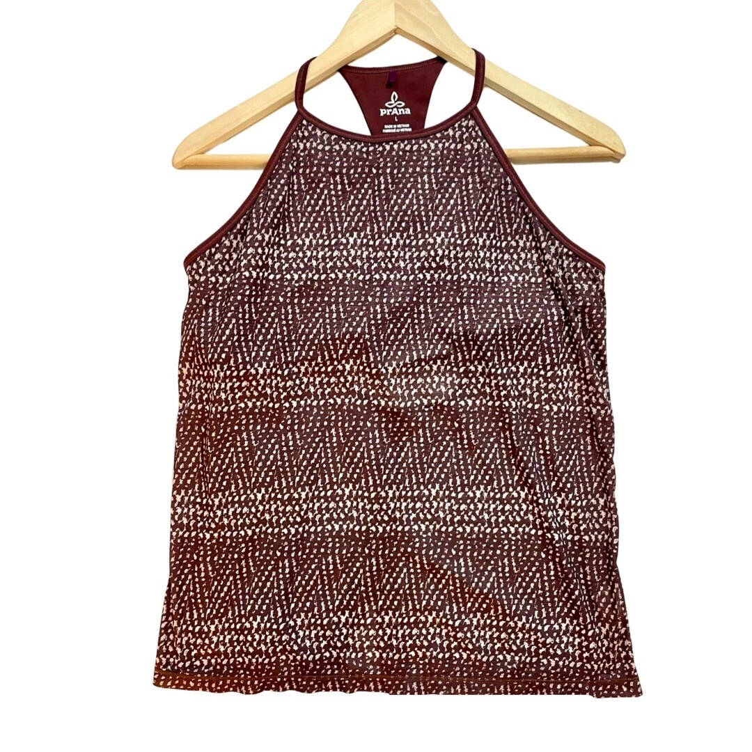 Prana High Neck Printed Path Top Large eBay