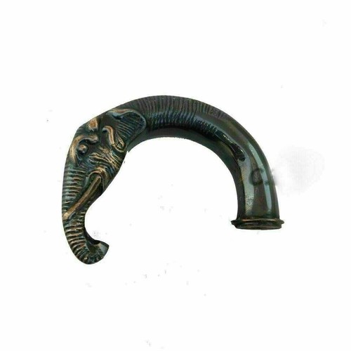 Vintage Style Solid Brass Elephant Head Handle only For Walking Stick Cane Gift - Picture 2 of 3