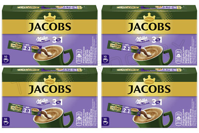 4 JACOBS MILKA CHOCOLATE Flavor 3in1 Instant Cappuccino Coffee Drink 124g 4.3oz