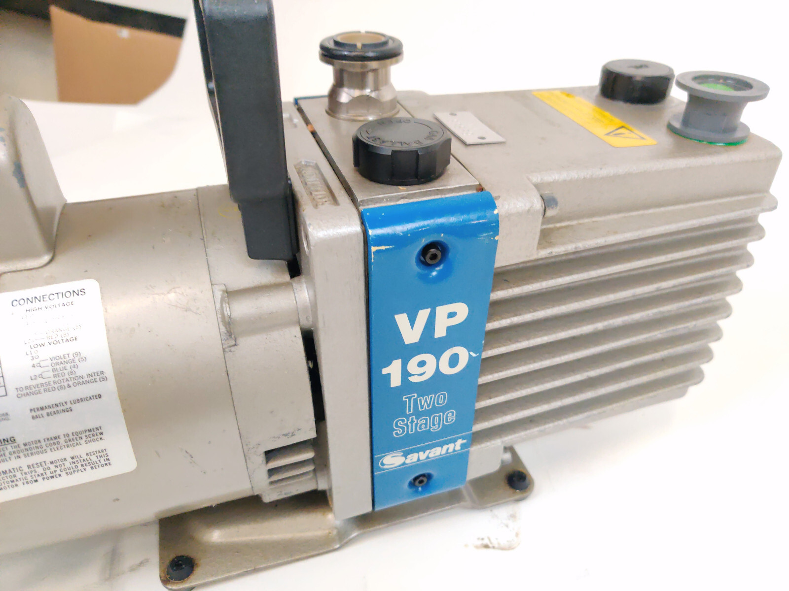 Savant VP 190 Two Stage High Vacuum Pump w Frank Electric 1102180403