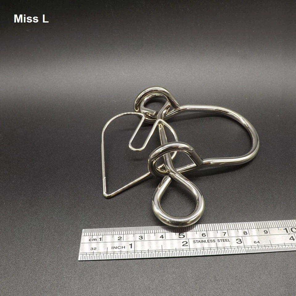 Magic Trick Big Heart Magical Ring Puzzle Linking Intelligent Assemble Chain - Image 4 of 4