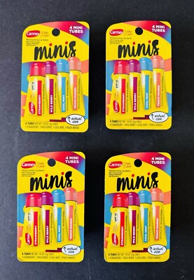 Set of 2 Carmex Daily Care Moisturizing Lip Balm 4 Mini Tubes .18oz SPF 15