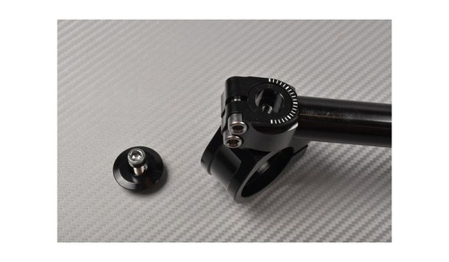 Paar Silber 360° neigbare Stummellenker 52 mm KAWASAKI ZX12R ZX-12R 1999-2001 - Picture 9 of 9