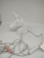 Target Accents White Ceramic Unicorn Head Night Light Electric Table Lamp 7 3/4  