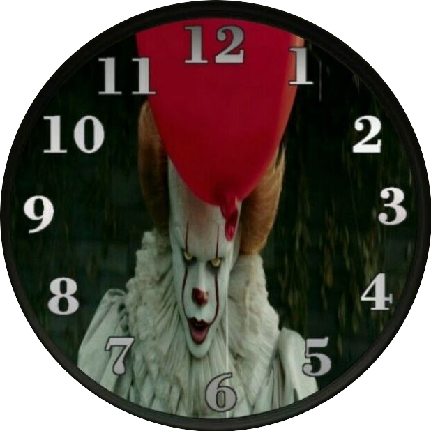 Pennywise It Horror Movie Clock Horror Collection Wall Art Creepy Clown