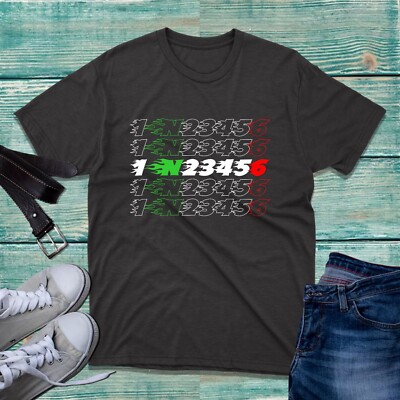 Biker Gear Shift 1 N 2 3 4 5 6 T-Shirt One Down Five Up Motorrad Unisex Top