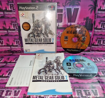   METAL GEAR SOLID 2 SUBSTANCE SONY PS2 PAL ITA   CIB 100% RARE SLES-82009