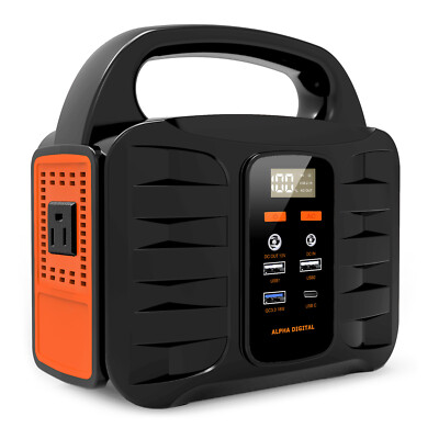 Alpha Digital Portable Rechargeable Power Station, 155Wh/42000mAh