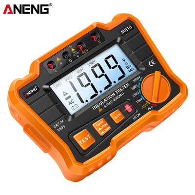  MH10 Digital Insulation Resistance Tester 0.1MΩ-2000MΩ LCD Backlit G6C9