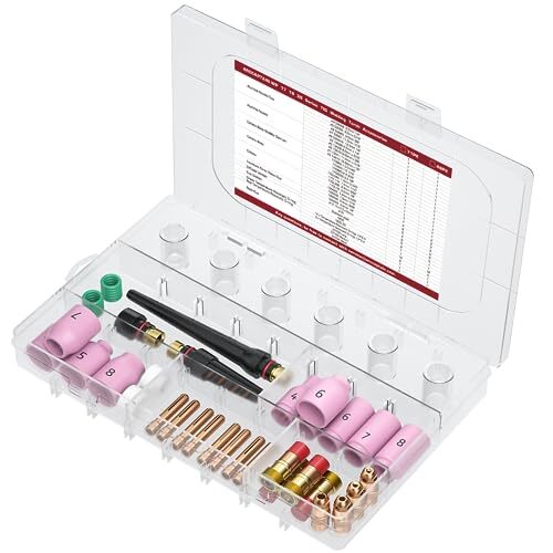 Tig Welding Torch Accessories Kit 71 Pcs Alumina Nozzle Collets Body ...