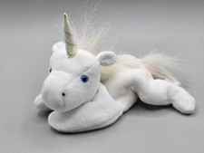 Vintage 1993 Ty Beanie Babies Mystic The Unicorn Horn Rainbow Color Plush Toy