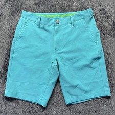 Bonobos Golf Performance Shorts Mens 33x10 Teal Blue Slim Lightweight 10" Inseam
