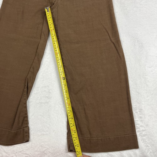 Pantalones de lino Maeve Anthropologie Colette para mujer 27P acampanados corte bota pierna ancha hippie - Imagen 4 de 19