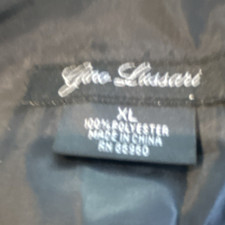 Gino Lussier XL Paisley Formal Vest Black White 100 Polyester