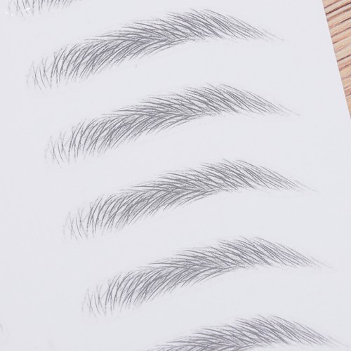 2 Pcs Brown Natural False Lashes Eyebrow Stickers Makeup Transfer - Afbeelding 11 van 12