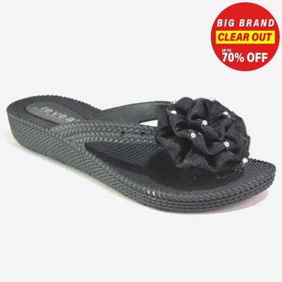 Reveal Dean Damen Freizeit Mode Ferien Flip-Flop Sandalen Schwarz