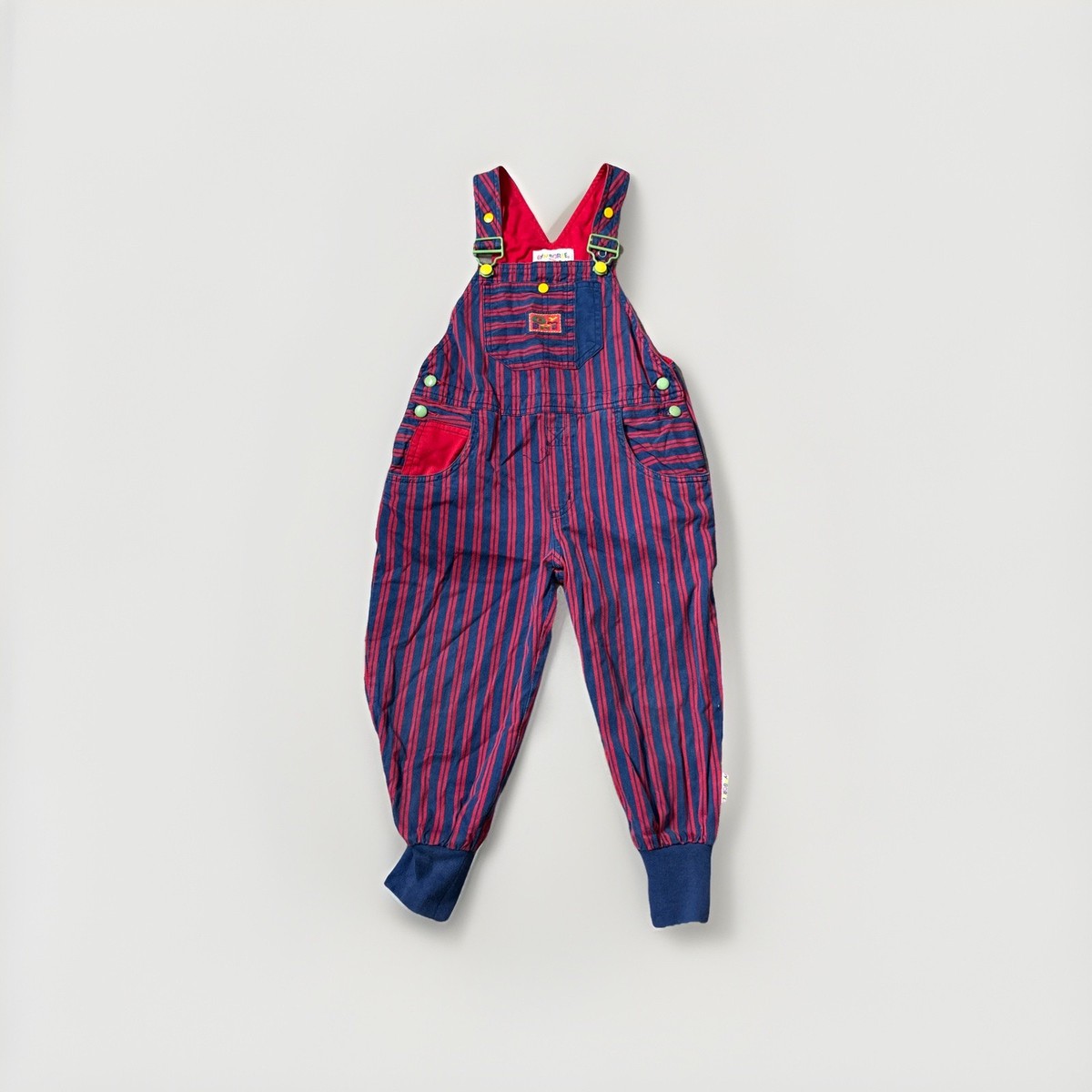 Vintage 80's Rainbow Tag Gymboree Toddler Overalls Polo Hoodie