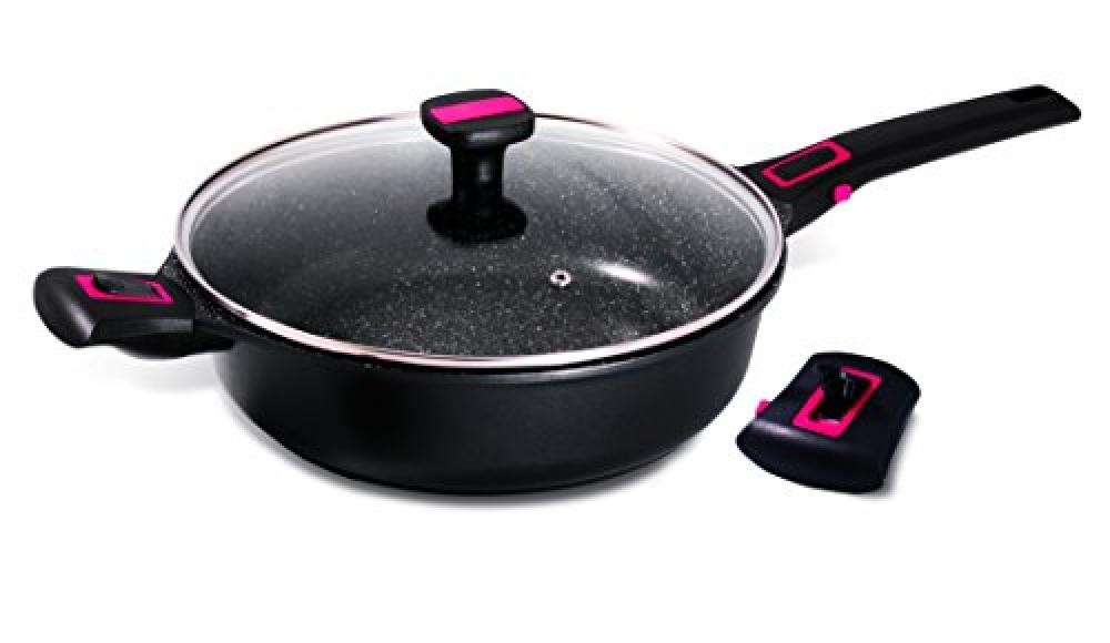 Baumalu Padella per Induzione 28cm con Coperchio - Antiaderente Top