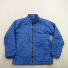 Patagonia Jacket Boys Large 12 Blue Long Sleeve Full Zip Pockets Lightweight