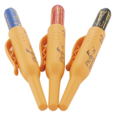Pica L150-Pica ink-Set Tieflochmarker permanent 3 Stifte, schwarz,, rot
