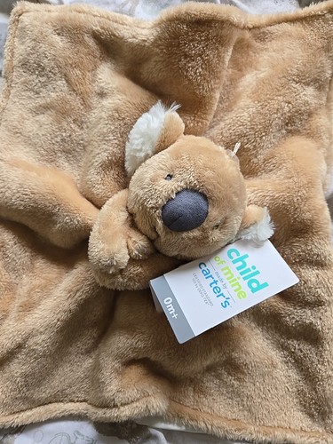 Carter's Child of Mine KOALA BEAR Baby Lovey Security Blanket Tan NEW - Picture 2 of 3
